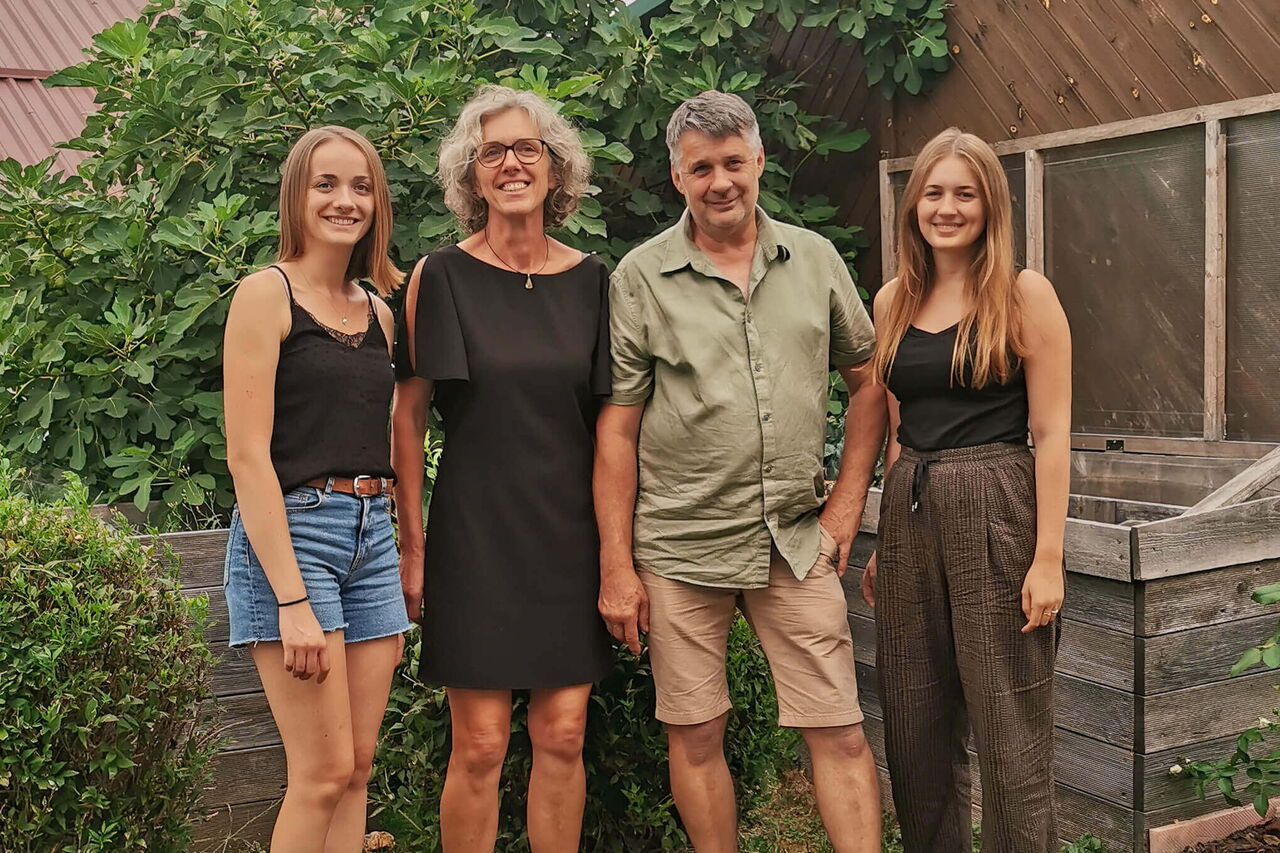 Familienfoto der Gastgeber - Familie Hofer